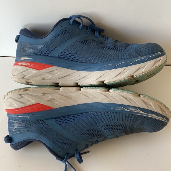 Hoka One One Bondi 7 Wide EE Real Teal, Outer Space Sz 10 - Picture 12 of 16